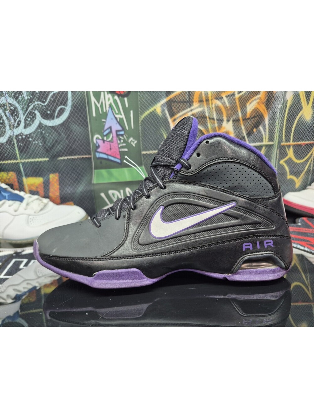 Men’s US 9.5 - Nike Air Visi Pro 6 NBK Black Anthracite-Grape Rare